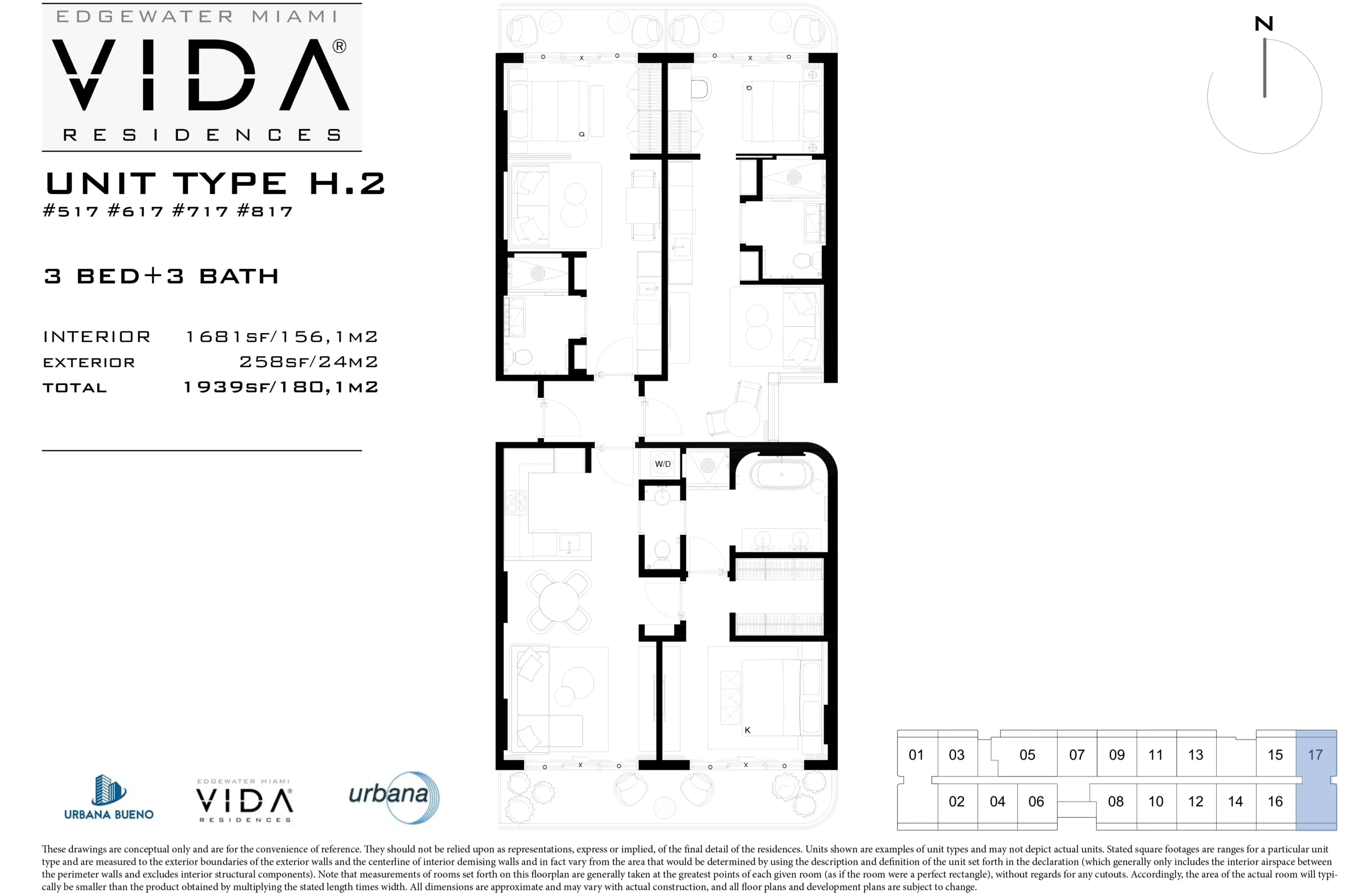 Planos de planta Vida Residences