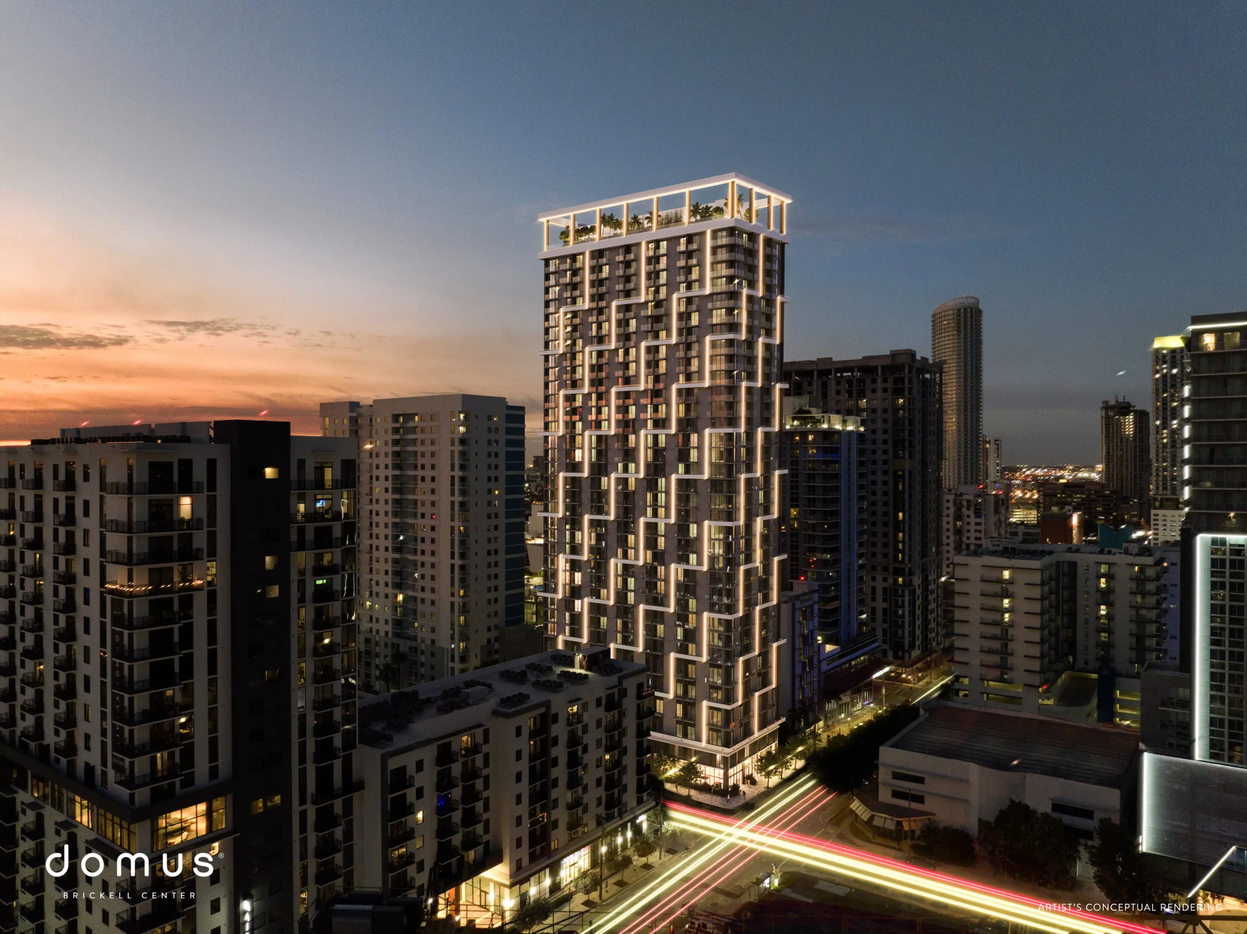Vista exterior del proyecto Domus Brickell