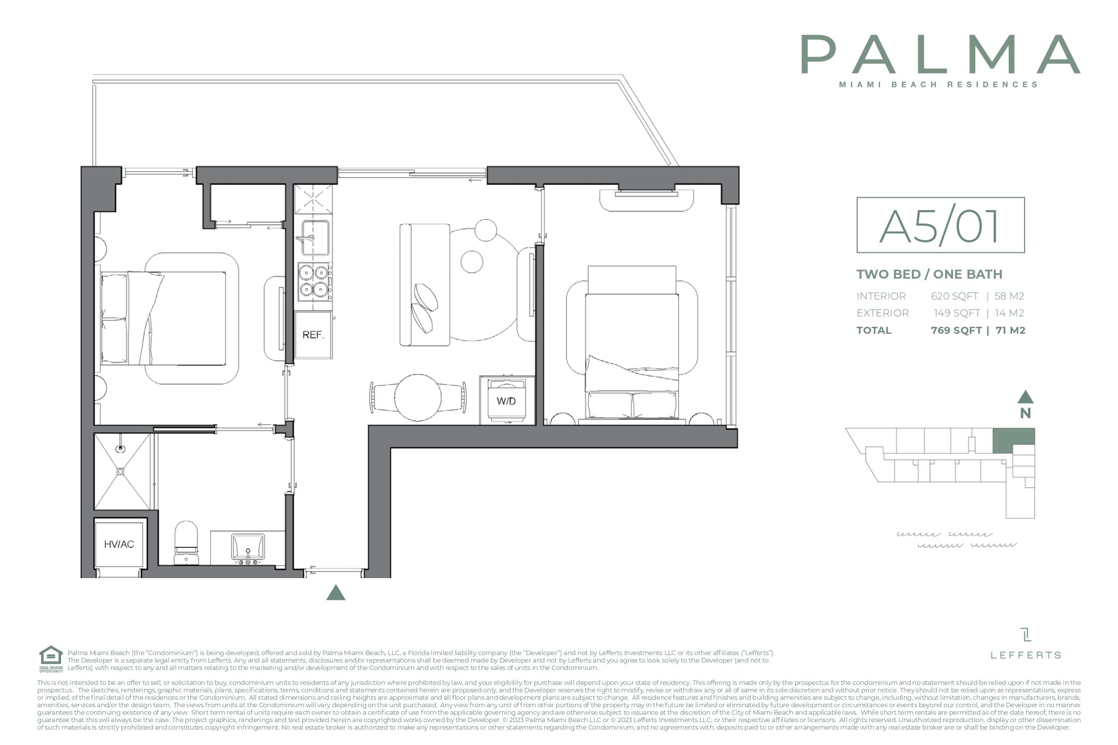 Planos de planta de Palma Residences Miami Beach