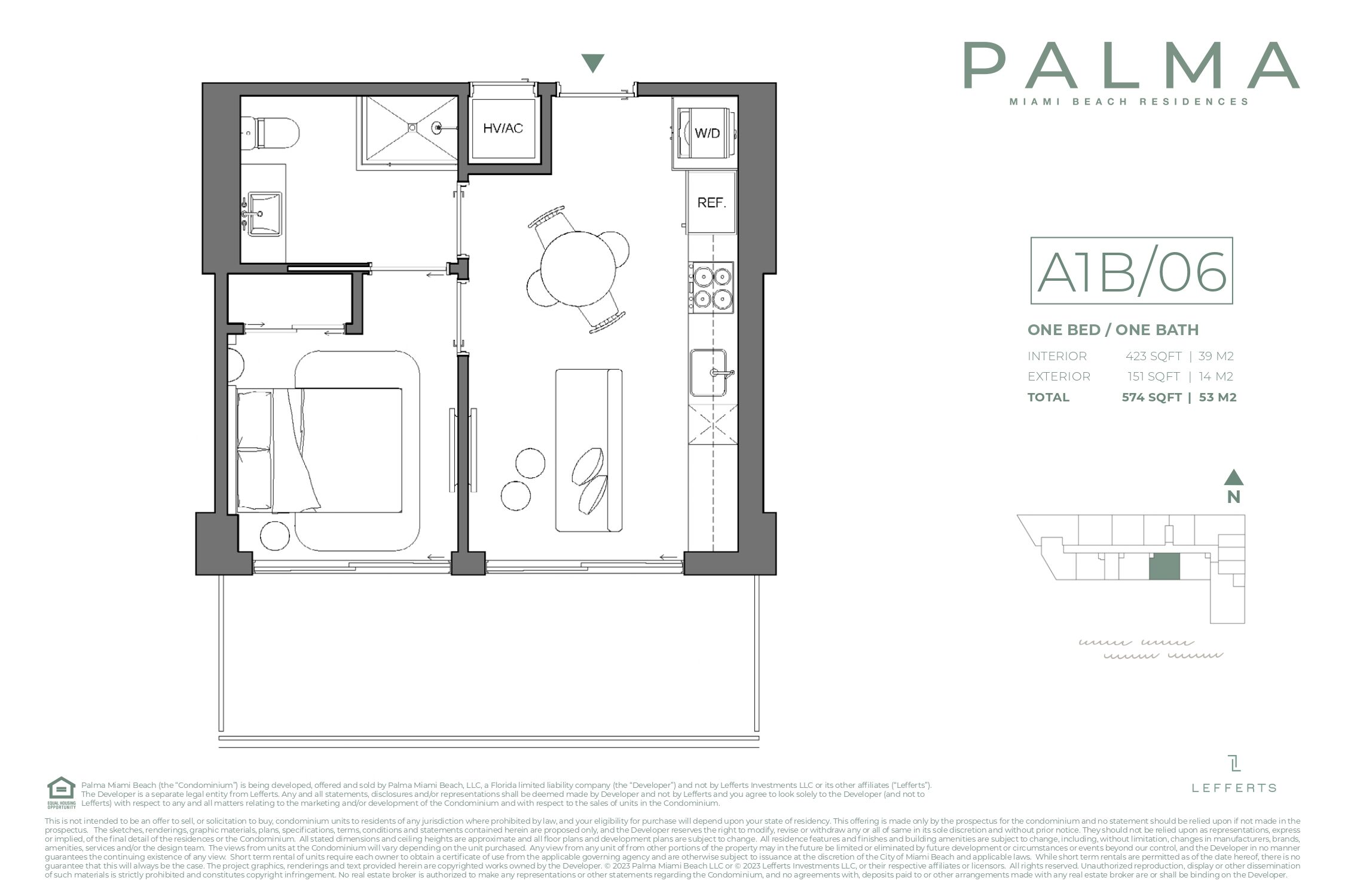 Planos de planta de Palma Residences Miami Beach