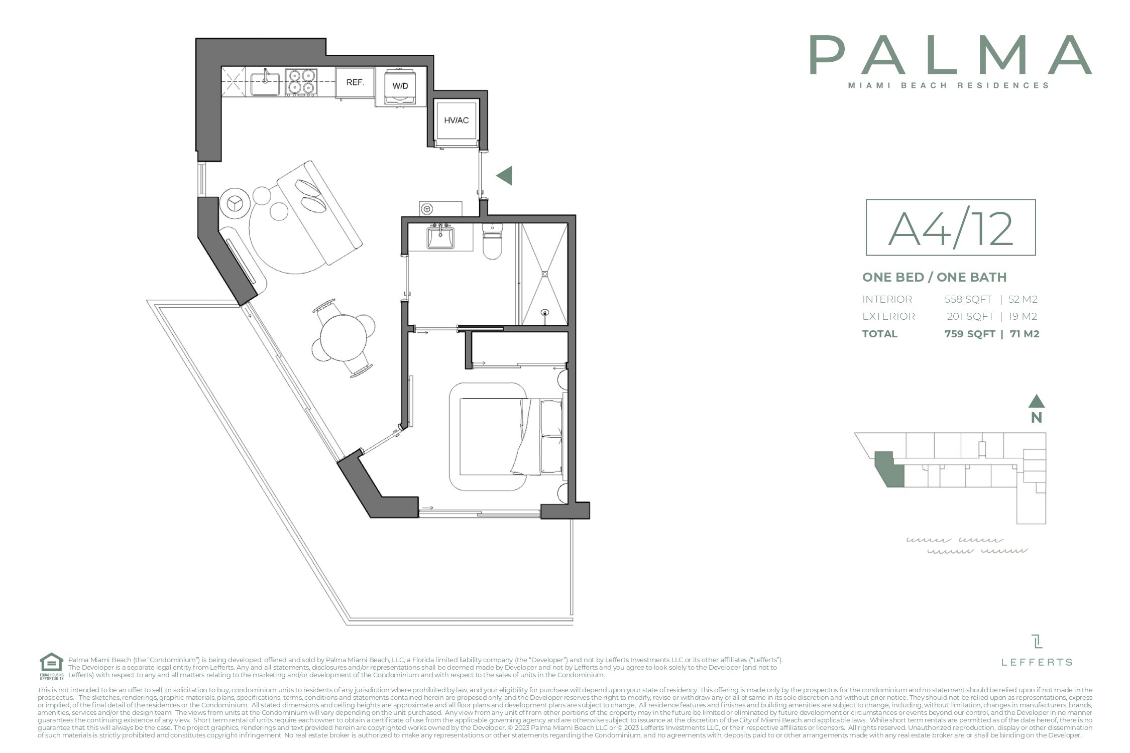 Planos de planta de Palma Residences Miami Beach