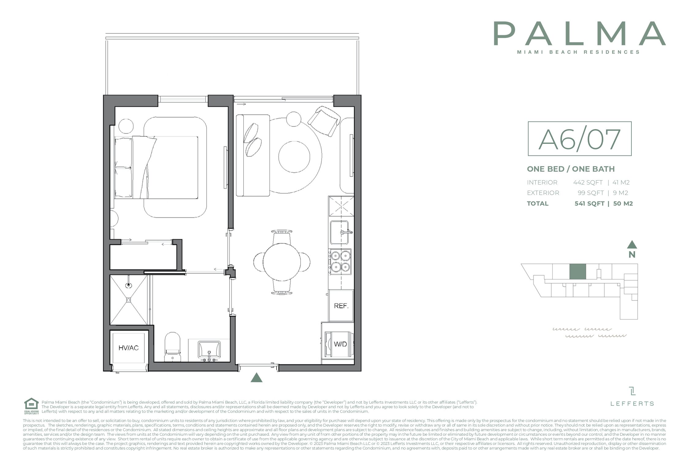 Planos de planta de Palma Residences Miami Beach