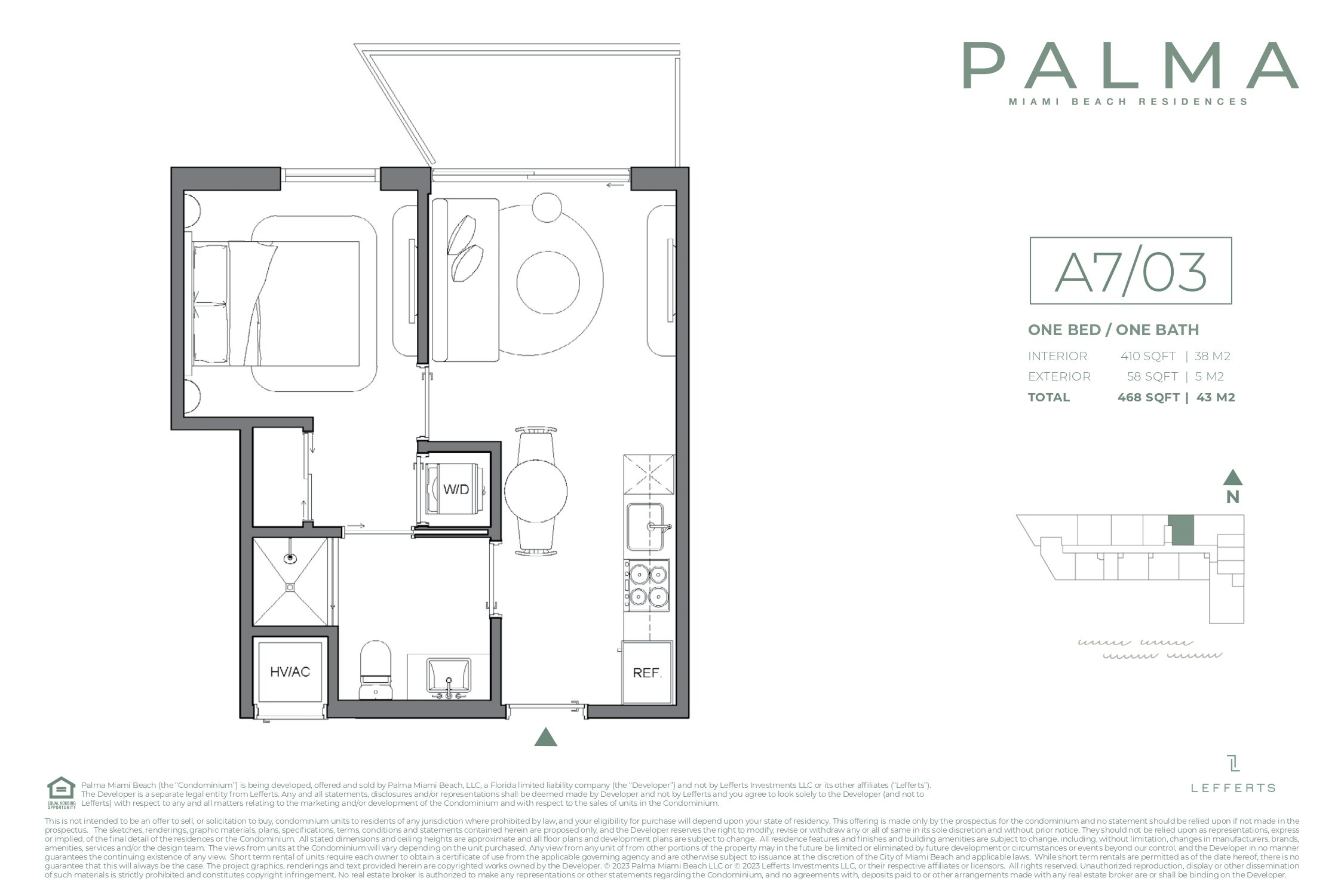Planos de planta de Palma Residences Miami Beach