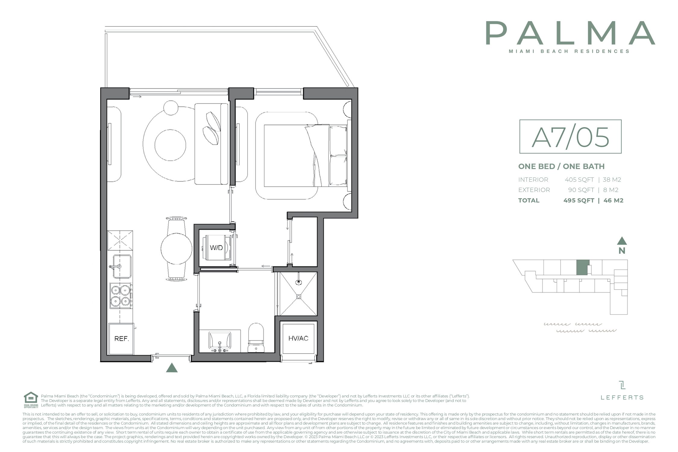 Planos de planta de Palma Residences Miami Beach
