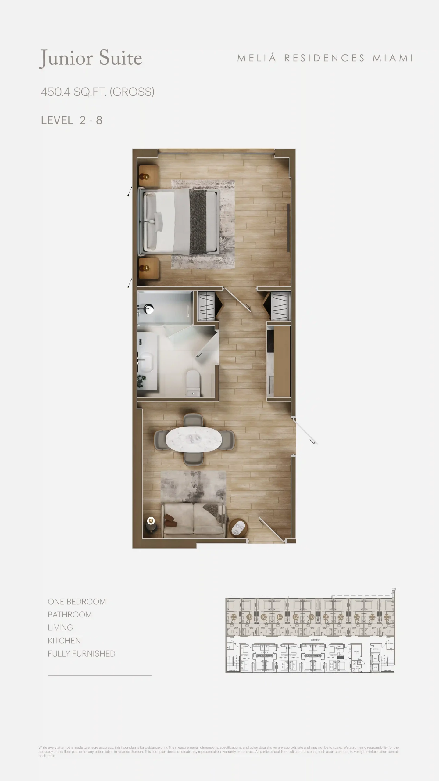 Planos de planta de Meliá Residences Miami