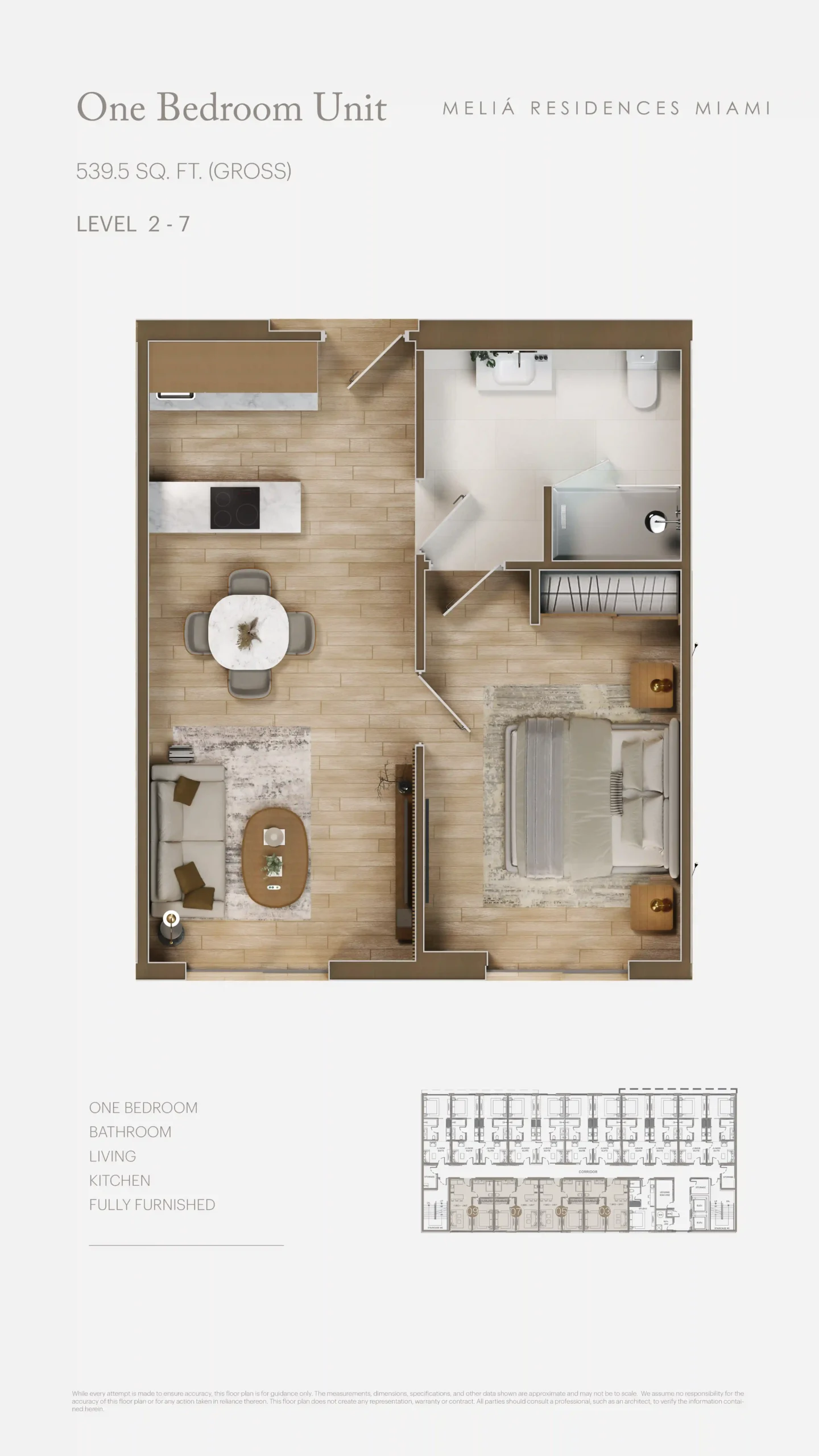 Planos de planta de Meliá Residences Miami