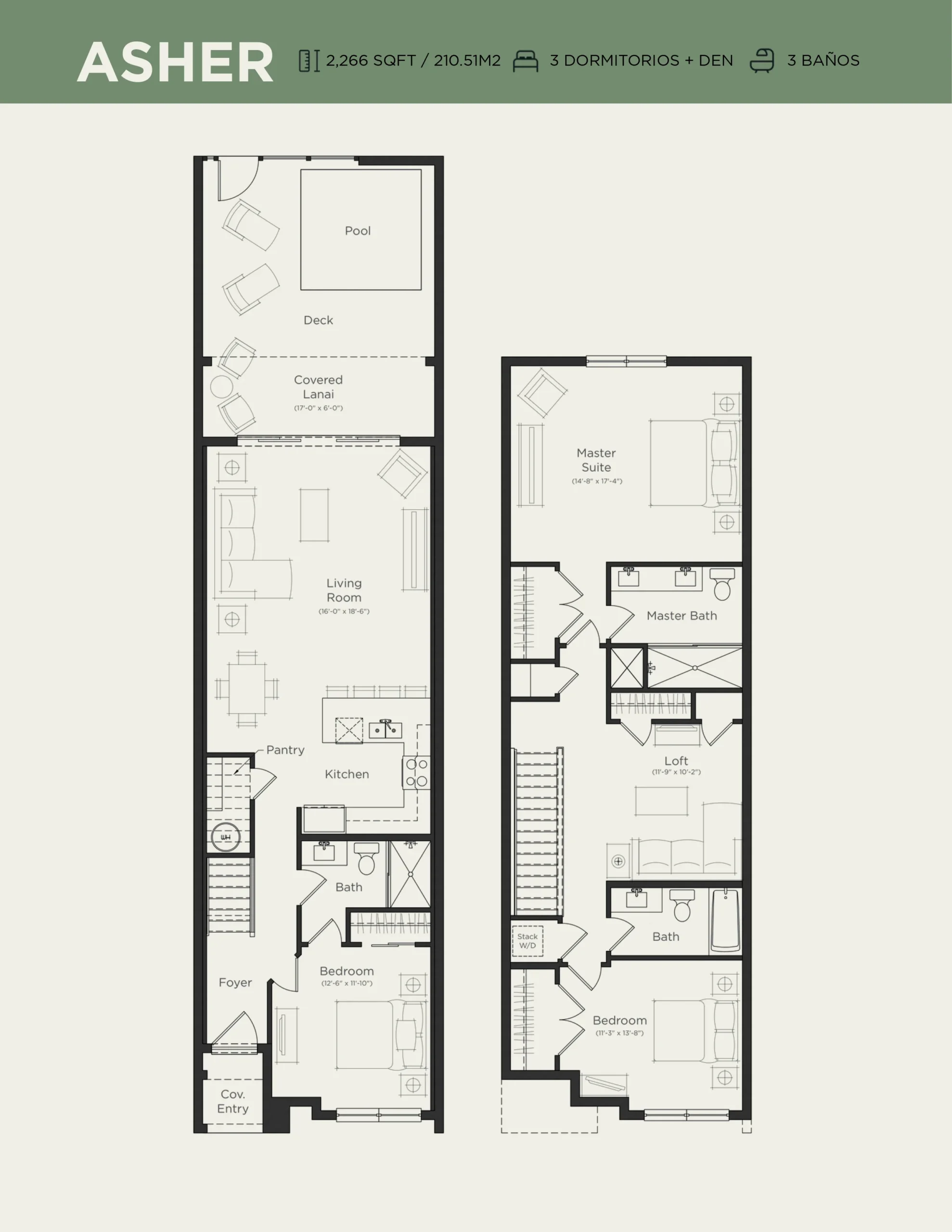 Modelo de planta Asher de Tranquility Homes Exclusive by Zenodro