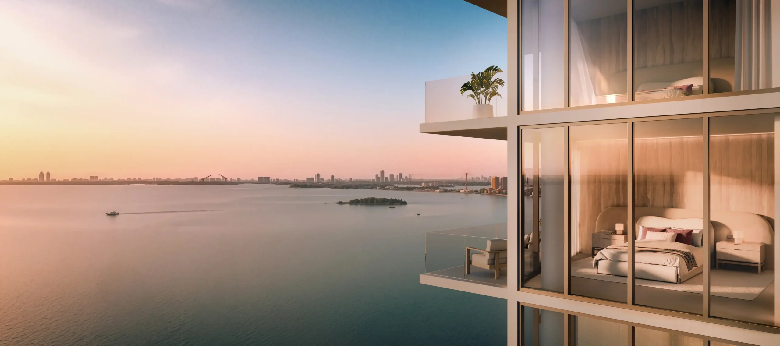 Balcones con vista al mar en The Cove Residences