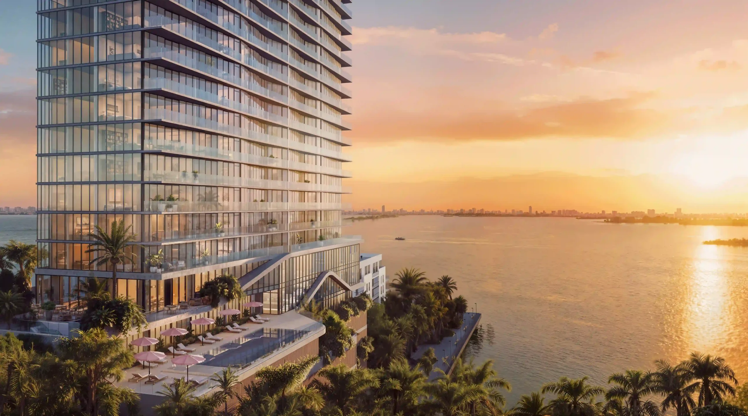 The Cove Residences frente a la bahia de Biscayne