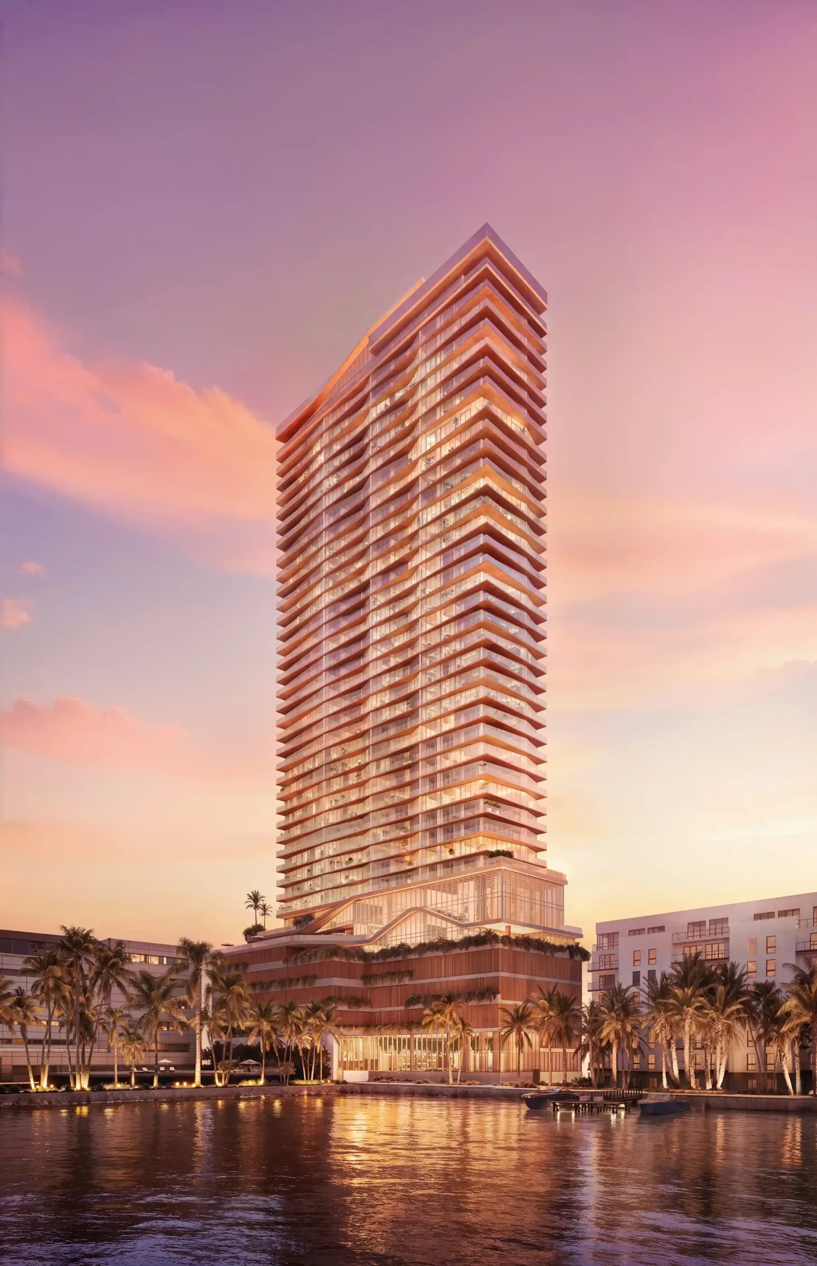 Fachada del edificio The cove Residences
