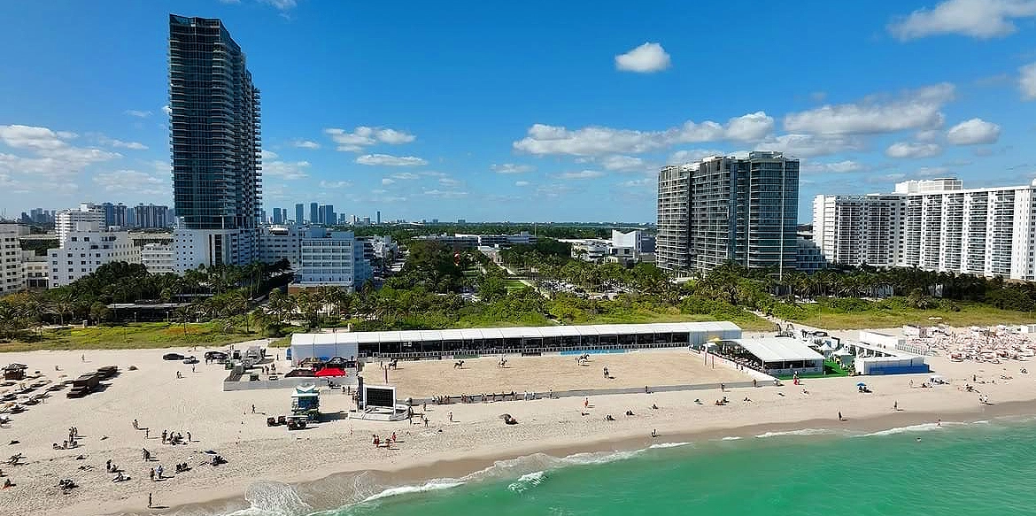 vista aérea de la locación donde se celebrará el Miami Beach Polo World Cup 2026