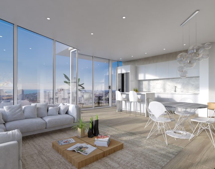 OKAN_Condo-Hotel_Living, Kitchen & Dining Room